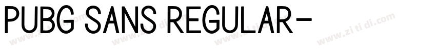 Pubg Sans Regular字体转换